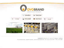 Tablet Screenshot of ovobrand.com